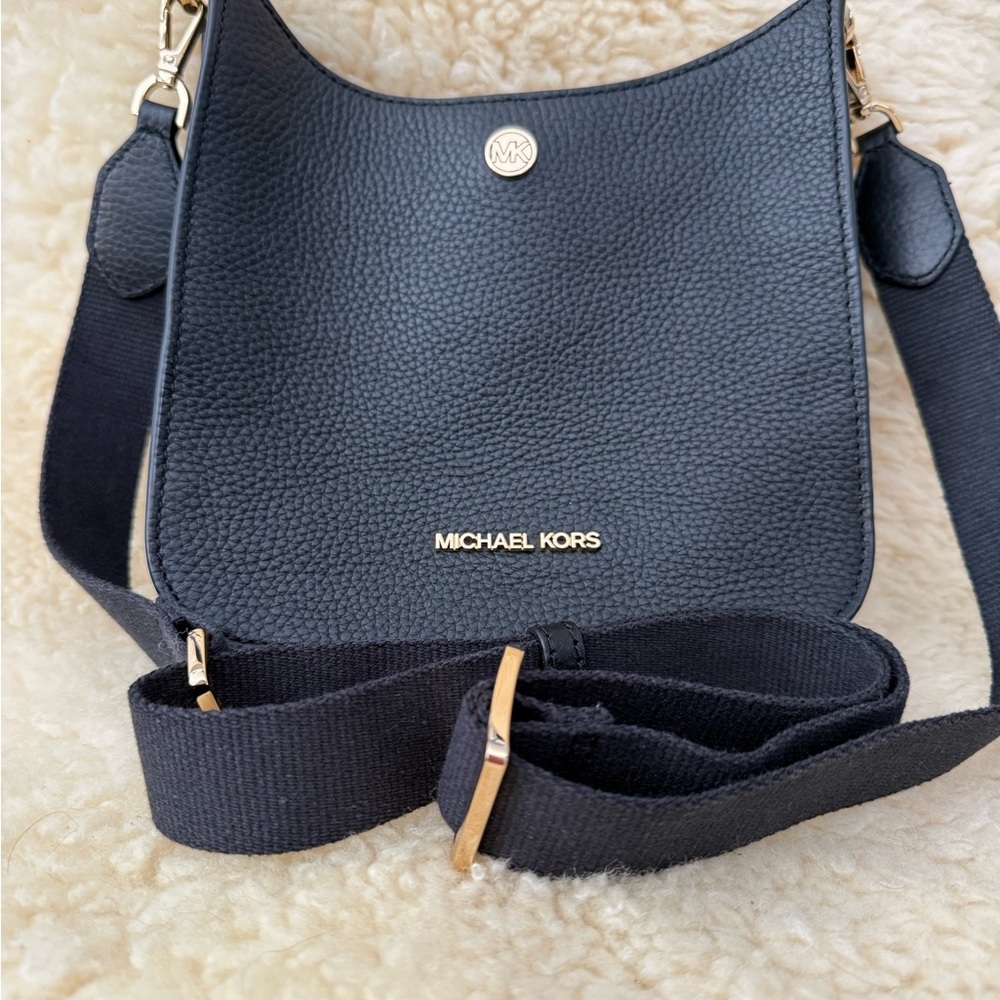 Michael Kors Pebbled Black Crossbody Bag